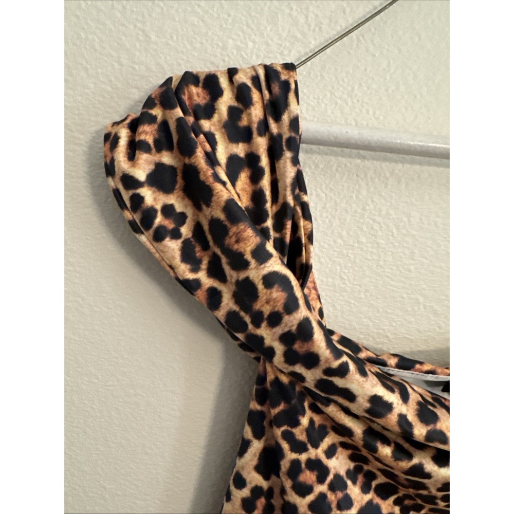 Nasty gal leopard print mini dress size 6 Animal Day Night Club Girls Night NWT - Picture 3 of 10